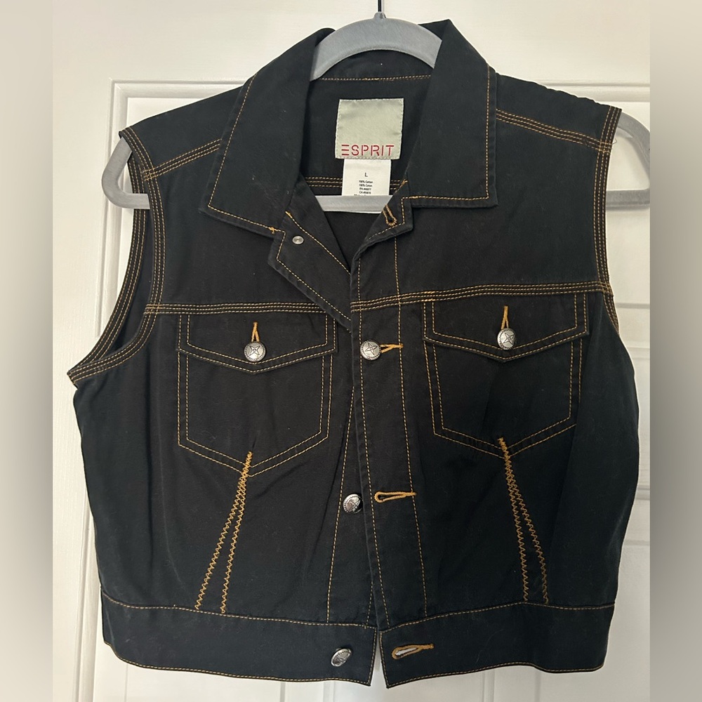 ESPRIT Cropped Cotton Vest